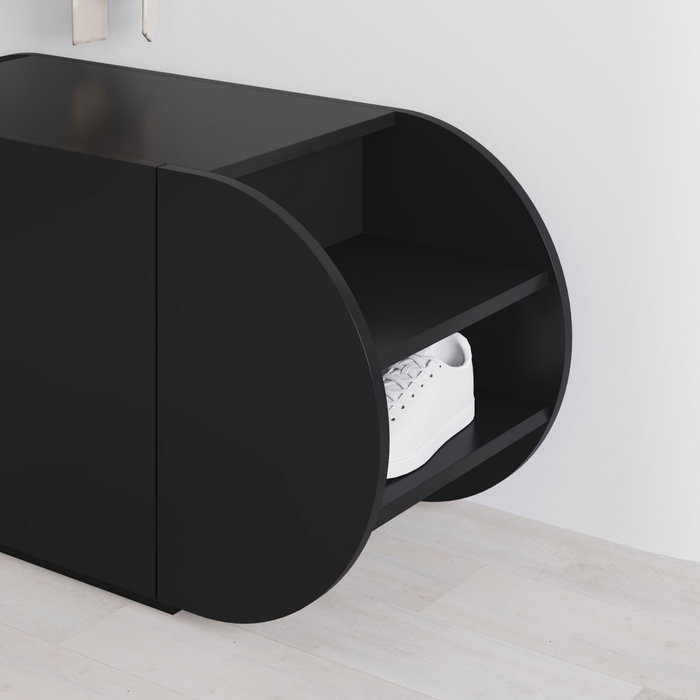 Hanah Home Pozy Shoe Bench - Negro Hanah Home Pozy Shoe Bench - Negro